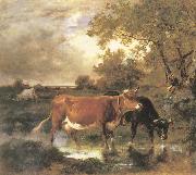 Cows in a landscape Emile Van Marcke de Lummen